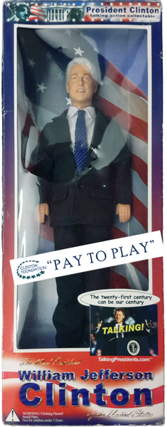 #42 Hillary Clinton IBD with 12" Talking Bill Clinton Collectible Doll